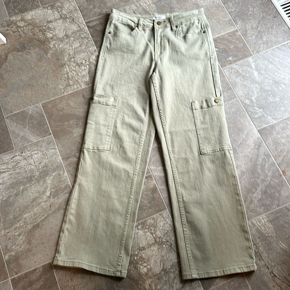 Oat New York relaxed straight cargo jeans, vintage army wide left size 27 solid